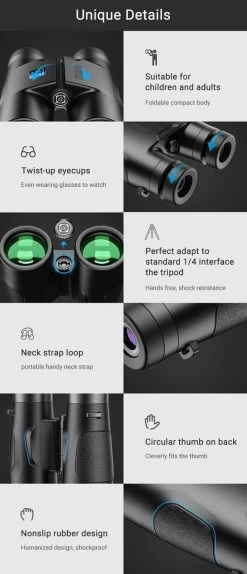 DrPhone APL11 Jumelles Professionnelles Puissantes Avec Mise Au Point Automatique Unique - 10X42 - Objectifs Entièrement Multi - Grossissement 10x - Objectif 42MM - BAK4 - Zwart 27 DrPhone APL11 Jumelles Professionnelles Puissantes Avec Mise Au Point Automatique Unique - 10X42 - Objectifs Entièrement Multi - Grossissement 10x - Objectif 42MM - BAK4 - Zwart -Magasin D'Équipement De Plein Air 516x1200