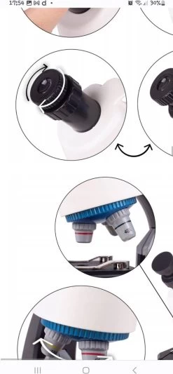 Microscope Pour Kinder - Grossissement Jusqu'à 640x - Junior - Éducatif - Science - Ingénierie - Biologie - Microscope Avec Siècle Des Lumières LED - Jouets - Wit -Magasin D'Équipement De Plein Air 556x1200