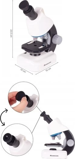 Microscope Pour Kinder - Grossissement Jusqu'à 640x - Junior - Éducatif - Science - Ingénierie - Biologie - Microscope Avec Siècle Des Lumières LED - Jouets - Wit -Magasin D'Équipement De Plein Air 569x1200
