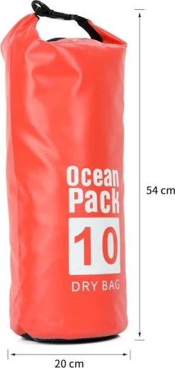Decopatent® Waterproof Bag - Dry Bag - 10L - Ocean Pack - Dry Sack - Survie Plein Air Backpack - Sacs Secs - Sac De Bateau - Sac De Voile - Rouge -Magasin D'Équipement De Plein Air 571x1200