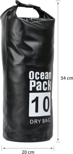 Decopatent® Waterproof Bag - Dry Bag - 10L - Ocean Pack - Dry Sack - Survie Plein Air Backpack - Sacs Secs - Sac De Bateau - Sac De Voile - Zwart -Magasin D'Équipement De Plein Air 572x1200