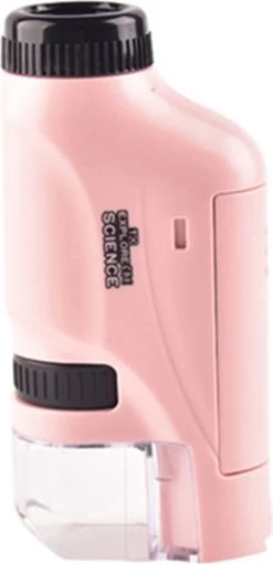 King Import - Ensemble De Microscope à Main Pour Enfants - Rose - Jouets éducatifs - 60x Et 120x - Microscope De Poche Pour Microscope à Main STEM