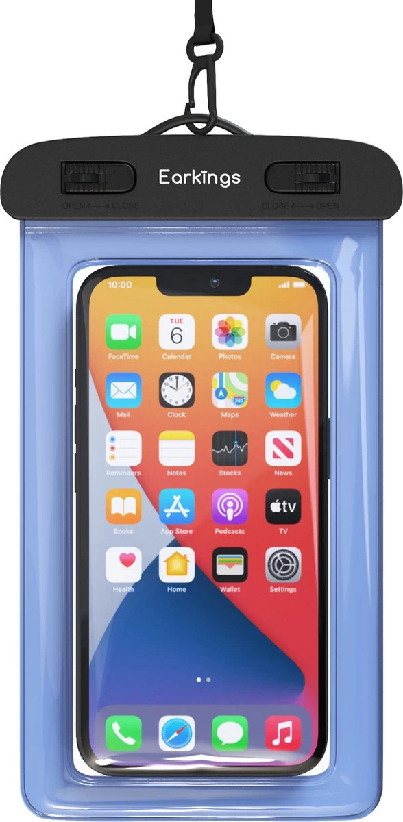 Étuis De Téléphone étanches - Set De 2 Pièces Drybag - Étui De Téléphone Sous-marin Pour Tous Les Téléphones - Étui De Téléphone étanche Earkings - Zwart Et Blauw Foncé 11 Étuis De Téléphone étanches - Set De 2 Pièces Drybag - Étui De Téléphone Sous-marin Pour Tous Les Téléphones - Étui De Téléphone étanche Earkings - Zwart Et Blauw Foncé – Image 9