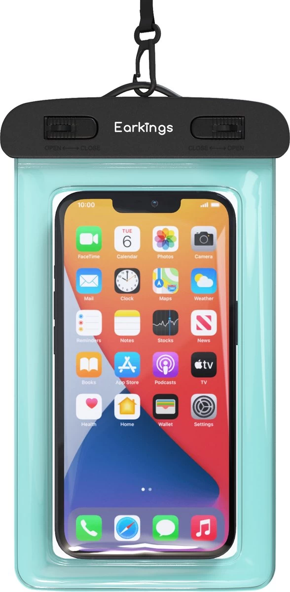 Étuis De Téléphone étanches - Set De 2 Pièces Drybag - Étui De Téléphone Sous-marin Pour Tous Les Téléphones - Étui De Téléphone étanche Earkings - Zwart Et Blauw 5 Étuis De Téléphone étanches - Set De 2 Pièces Drybag - Étui De Téléphone Sous-marin Pour Tous Les Téléphones - Étui De Téléphone étanche Earkings - Zwart Et Blauw – Image 3