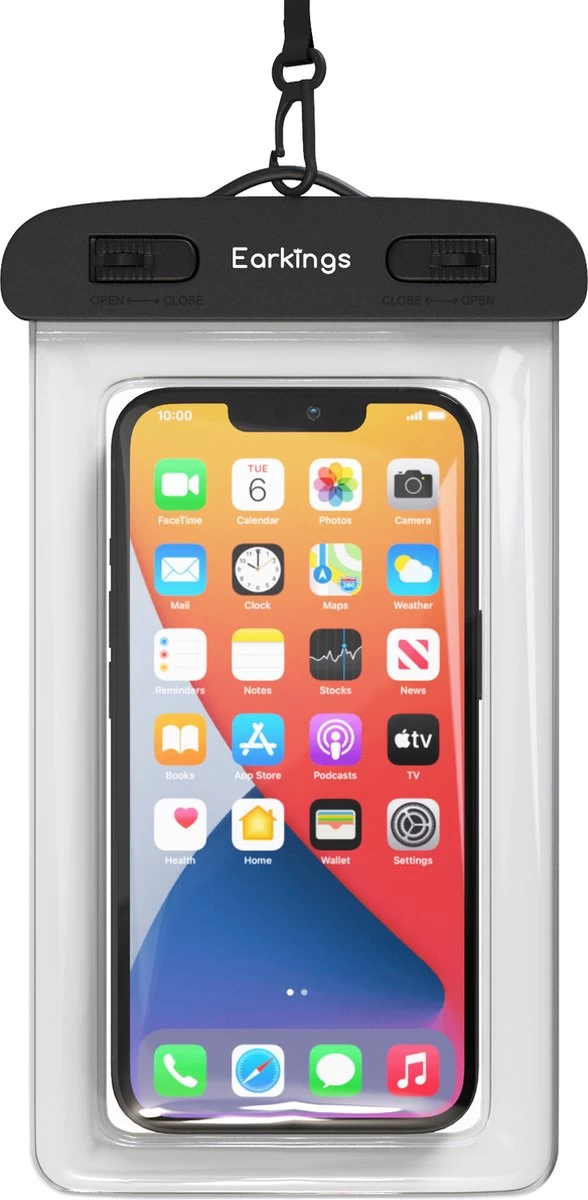 Étuis De Téléphone étanches - Set De 2 Pièces Drybag - Étui De Téléphone Sous-marin Pour Tous Les Téléphones - Étui De Téléphone étanche Earkings - Zwart Et Wit 11 Étuis De Téléphone étanches - Set De 2 Pièces Drybag - Étui De Téléphone Sous-marin Pour Tous Les Téléphones - Étui De Téléphone étanche Earkings - Zwart Et Wit – Image 9