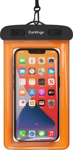 Étuis De Téléphone étanches - Set De 2 Pièces Drybag - Étui De Téléphone Sous-marin Pour Tous Les Téléphones - Étui De Téléphone étanche Earkings - Zwart Et Oranje -Magasin D'Équipement De Plein Air 588x1200 2