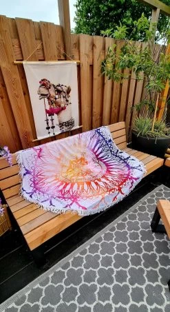 Mandala Ibiza - Couverture De Pique-nique - Serviette De Plage - Serviette De Bain - Serviette - Tapis Rond -Magasin D'Équipement De Plein Air 654x1200