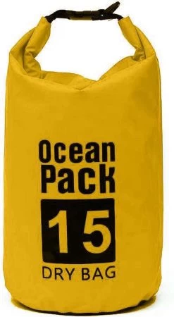 Nixnix Waterproof Bag - Dry Bag - 15L - Jaune - Ocean Pack - Dry Sack - Survie Plein Air Backpack - Sacs Secs - Boat Bag - Sailing Bag