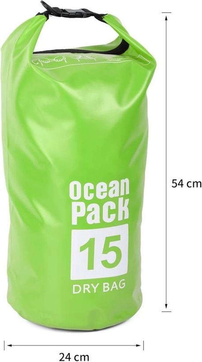 Decopatent® Waterproof Bag - Dry Bag - 15L - Ocean Pack - Dry Sack - Survie Plein Air Backpack - Sacs Secs - Sac De Bateau - Sac De Voile - Vert 6 Decopatent® Waterproof Bag - Dry Bag - 15L - Ocean Pack - Dry Sack - Survie Plein Air Backpack - Sacs Secs - Sac De Bateau - Sac De Voile - Vert – Image 4