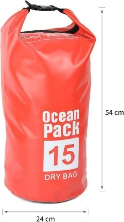 Decopatent® Waterproof Bag - Dry Bag - 15L - Ocean Pack - Dry Sack - Survie Plein Air Backpack - Sacs Secs - Sac De Bateau - Sac De Voile - Rouge -Magasin D'Équipement De Plein Air 672x1200