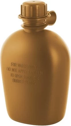 RAMBUX® M-Tac - Cantine - Kaki - Bouteille D'eau - Bouteille Tactique Militaire - Flacon De Camping Et Plein Air - Passe Au Congélateur, Au Micro-ondes Et Au Lave-vaisselle - 1 Litre