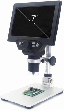 DrPhone DGM1 - Microscope Numérique - Grossissement 50X à 1000X - Écran LCD 4,3 Pouces - Lumière LED Réglable - Zwart / Argent -Magasin D'Équipement De Plein Air 702x1200