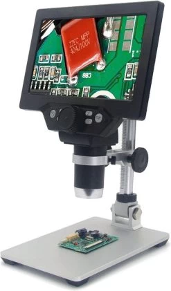 DrPhone DGM1 - Microscope Numérique - Grossissement 50X à 1000X - Écran LCD 4,3 Pouces - Lumière LED Réglable - Zwart / Argent -Magasin D'Équipement De Plein Air 704x1200 1