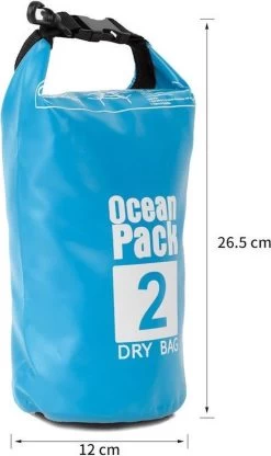 Sac étanche Ocean Pack 2L - Sac étanche étanche - Sac étanche 100% étanche - Sac à Dos Survie Plein Air Drybag - Survie Bag Duffel Bag - Plein Air Bag - Sac De Voyage - Sac Bateau - Sac à Voile - Sacs Secs 2 Litres - Couleur: BLEU - Decopatent® -Magasin D'Équipement De Plein Air 712x1200