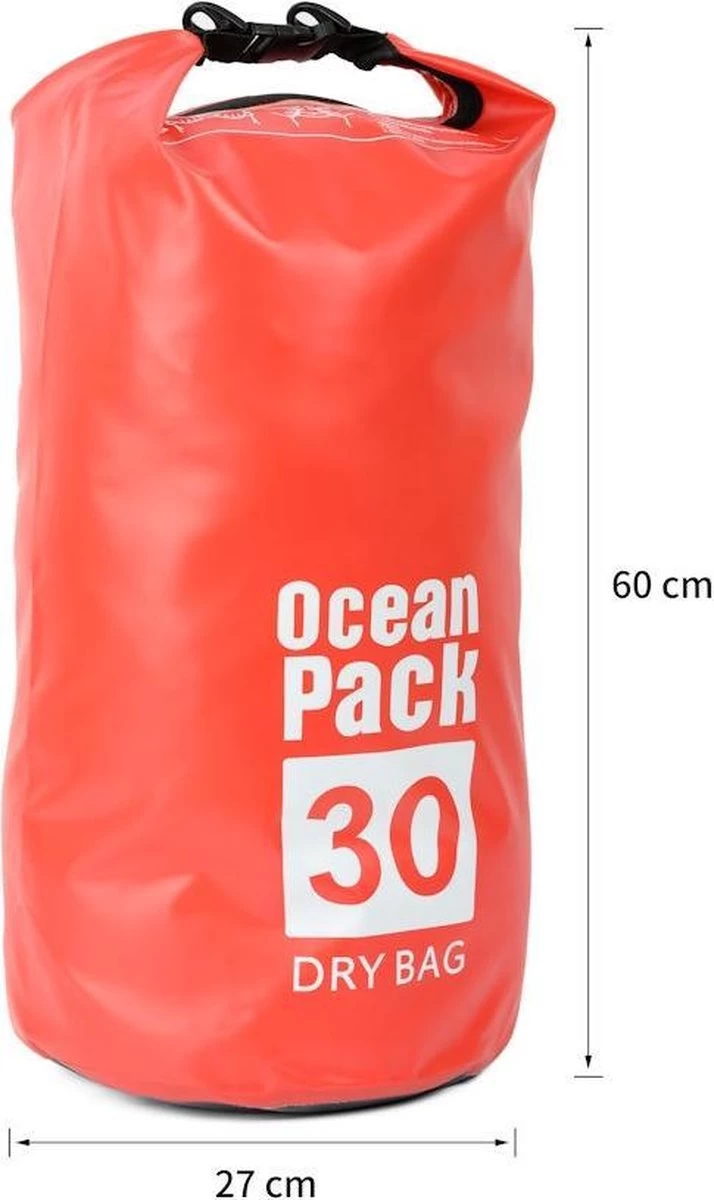 Decopatent® Waterproof Bag - Dry Bag - 30L - Ocean Pack - Dry Sack - Survie Plein Air Backpack - Sacs Secs - Sac De Bateau - Sac De Voile - Rouge 5 Decopatent® Waterproof Bag - Dry Bag - 30L - Ocean Pack - Dry Sack - Survie Plein Air Backpack - Sacs Secs - Sac De Bateau - Sac De Voile - Rouge – Image 3
