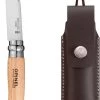 Couteau De Poche Opinel Tradition Inox N ° 7 - Lame 80 Mm - Boîtier Marron - Acier Inoxydable & Bois De Hêtre - Virobloc -Magasin D'Équipement De Plein Air 742x1200