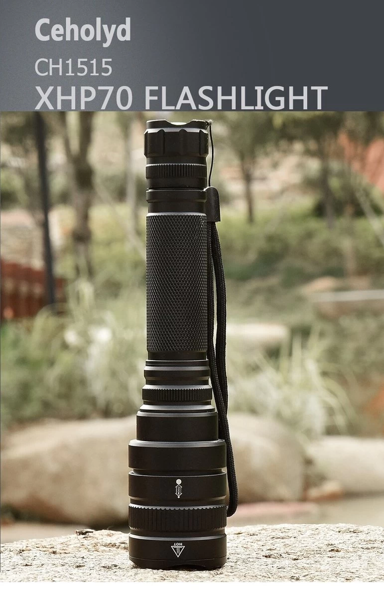 DrPhone LED Pro 01 - Lampe De Poche LED XHP 70 Strong - Lampe De Poche - Zoom / Arrière - DrPhone De Batterie - Étanche / étanche - Antidéflagrant - Zwart 8 DrPhone LED Pro 01 - Lampe De Poche LED XHP 70 Strong - Lampe De Poche - Zoom / Arrière - DrPhone De Batterie - Étanche / étanche - Antidéflagrant - Zwart – Image 6