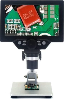 DrPhone DGM1 - Microscope Numérique - Grossissement 50X à 1000X - Écran LCD 4,3 Pouces - Lumière LED Réglable - Zwart / Argent -Magasin D'Équipement De Plein Air 775x1200