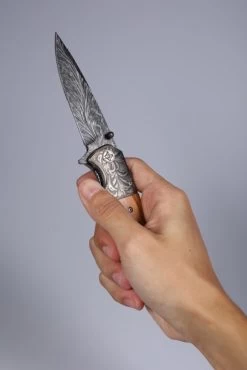 Couteau De Poche - Damas - Survie - Couteau D' Plein Air - Couteau De Poche - Aiguisé Comme Un Rasoir - Manche En Bois - Robuste - Couteau De Chasse - Camping - 22cm - Astuce Cadeau -Magasin D'Équipement De Plein Air 801x1200 2