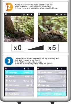 DrPhone Monoculaire Vision Nocturne 720P - 5X35 - Vision Nocturne Optique Numérique - Infrarouge HD Avec Photo/Vidéo Enregistrement/Lecture/Fonction - Zwart -Magasin D'Équipement De Plein Air 814x1200