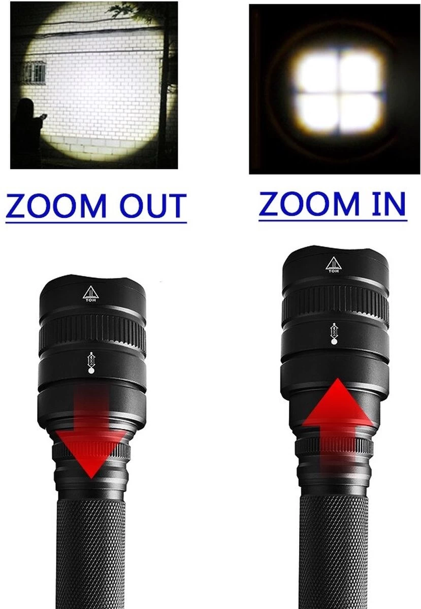 DrPhone LED Pro 01 - Lampe De Poche LED XHP 70 Strong - Lampe De Poche - Zoom / Arrière - DrPhone De Batterie - Étanche / étanche - Antidéflagrant - Zwart 17 DrPhone LED Pro 01 - Lampe De Poche LED XHP 70 Strong - Lampe De Poche - Zoom / Arrière - DrPhone De Batterie - Étanche / étanche - Antidéflagrant - Zwart – Image 15