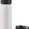 Bouteille D'eau PRO Acier Inoxydable Blanc 530 Ml - Avec Bouchon Sport Supplémentaire - Watamula | Bouteille | Thermos Durable | Bouteille D'eau | Réutilisable | à Double Paroi | Isolé | Sans BPA | Sport | Bouteille à Boire