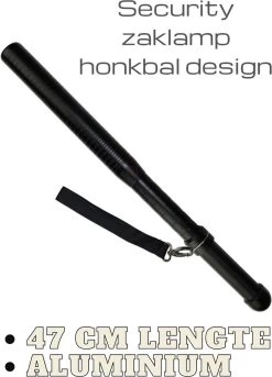 Autodéfense Led 47cm Lampe Torche Aluminium Sécurité éclairage | Forme De Batte (baseball) Avec Led | Etanche IP65 | Sécurité | Cambriolage | Sécurité | Autodéfense, Catastrophe, Panne D'électricité, Verrouillage