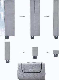 Couverture De Pique-nique Relaxdays - 200 X 300 Cm - Couverture De Pique-nique - Isolée - Arêtes De Poisson - Gris -Magasin D'Équipement De Plein Air 891x1200 1