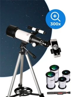 Nuvance - Télescope - Grossissement 300x - Stargazer Adultes / Enfants - Comprend Trépied Et Sac De Transport - Astronomie Et Astronomie - Vision Nocturne