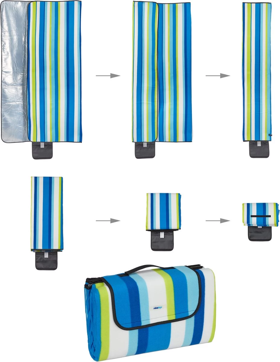 Couverture De Pique-nique Relaxdays - Couverture De Pique-nique En Aluminium - Grande Couverture De Camping Pliable 6 Couverture De Pique-nique Relaxdays - Couverture De Pique-nique En Aluminium - Grande Couverture De Camping Pliable – Image 4