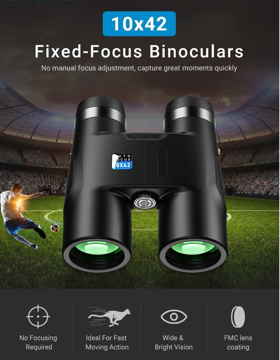 DrPhone APL11 Jumelles Professionnelles Puissantes Avec Mise Au Point Automatique Unique - 10X42 - Objectifs Entièrement Multi - Grossissement 10x - Objectif 42MM - BAK4 - Zwart 14 DrPhone APL11 Jumelles Professionnelles Puissantes Avec Mise Au Point Automatique Unique - 10X42 - Objectifs Entièrement Multi - Grossissement 10x - Objectif 42MM - BAK4 - Zwart – Image 12