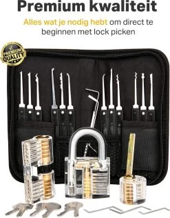 Lockpick Set - Lockpicking Set - Lockpick - Lockpick Set Débutants - Survie Kit - Serrures Opener Set - Lockpick Set For Débutants And Advanced - Practice Lock - Lock Picking Set -Magasin D'Équipement De Plein Air 938x1200 3