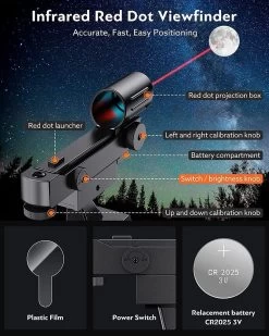 Télescope SPACEBRAIN® Pour Adultes, Ouverture De 80 Mm Et Distance Focale De 500 Mm, Télescope Réfracteur D'astronomie Professionnel Pour Enfants Et Débutants, Avec Monture AZ, 3 Oculaires Et Adaptateur Pour Smartphone. 10 Télescope SPACEBRAIN® Pour Adultes, Ouverture De 80 Mm Et Distance Focale De 500 Mm, Télescope Réfracteur D'astronomie Professionnel Pour Enfants Et Débutants, Avec Monture AZ, 3 Oculaires Et Adaptateur Pour Smartphone. -Magasin D'Équipement De Plein Air 960x1200 2