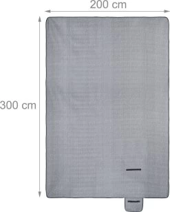 Couverture De Pique-nique Relaxdays - 200 X 300 Cm - Couverture De Pique-nique - Isolée - Arêtes De Poisson - Gris -Magasin D'Équipement De Plein Air 963x1200 3