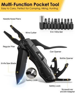 Couteau De Poche BOTC Multitool - Multitool 14 En 1 - Ouvre-boîte / Ouvre-bouteille / Couteau De Poche / Tournevis / 9 Vis Interchangeables / Mallette De Transport - Pour Le Camping En Plein Air / La Marche -Magasin D'Équipement De Plein Air 970x1200