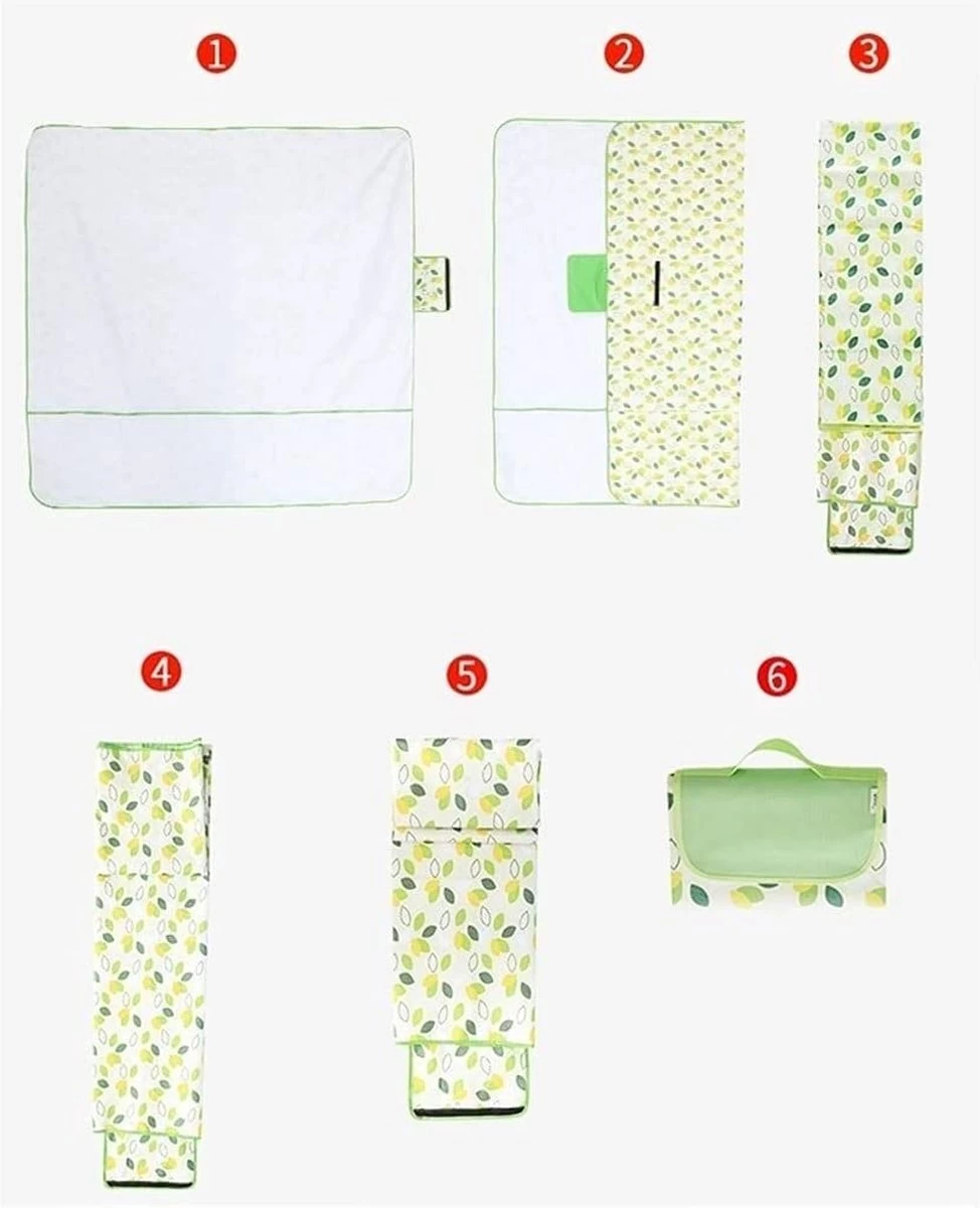 Couverture De Pique-Nique 150x200 Cm XL+Sac De Pique-Nique Offert - Tissu Imperméable -Pas Facile De Coller L'herbe Et Les Feuilles- Couverture De Camping - Tapis De Pique-Nique - Tapis De Plage - Vert 7 Couverture De Pique-Nique 150x200 Cm XL+Sac De Pique-Nique Offert - Tissu Imperméable -Pas Facile De Coller L'herbe Et Les Feuilles- Couverture De Camping - Tapis De Pique-Nique - Tapis De Plage - Vert – Image 5