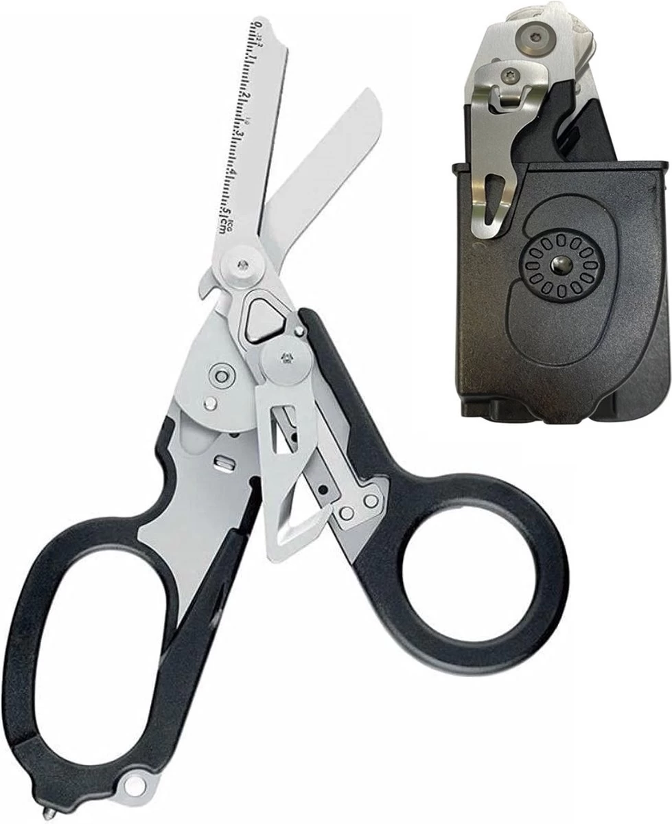Ciseaux Multifonctions Avec étui De Transport - Premiers Secours - Lifehammer - Infirmière - Ciseaux à Ciseaux De Premiers Secours - Ciseaux Raptor Trauma - Coupe-ceinture - Couteau De Poche Multifonction De Survie