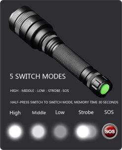 DrPhone LED Pro 01 - Lampe De Poche LED XHP 70 Strong - Lampe De Poche - Zoom / Arrière - DrPhone De Batterie - Étanche / étanche - Antidéflagrant - Zwart 32 DrPhone LED Pro 01 - Lampe De Poche LED XHP 70 Strong - Lampe De Poche - Zoom / Arrière - DrPhone De Batterie - Étanche / étanche - Antidéflagrant - Zwart -Magasin D'Équipement De Plein Air 982x1200 1