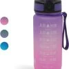 LaCardia Dutch Motivation Water Bottle Rose Violet 'Dutch Text' - Gourde 600ML - Gourde Avec Marquage De L'heure - Avec Paille - 0 -Magasin D'Équipement De Plein Air 989x1200 1